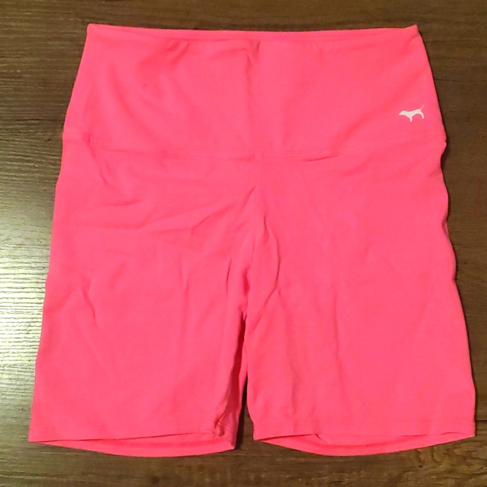 Victoria's Secret Pink | Yoga Bike Shorts Size Med. New. Bright Pink Color.